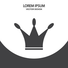 Princess crown icon on the background