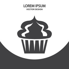 Cupcakes icon on the background