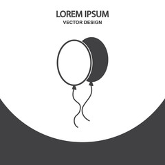 Air balloons icon on the background