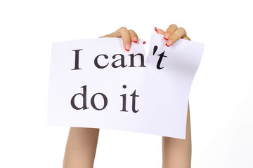 I can do it for yourself concept belief, positive attitude and motivation