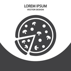 Pizza icon on the background