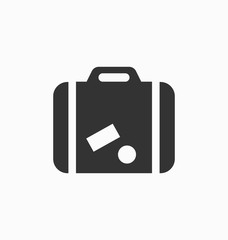 Luggage icon vector sign. Vacation signs.
