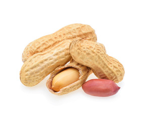 peanuts isolated on white background