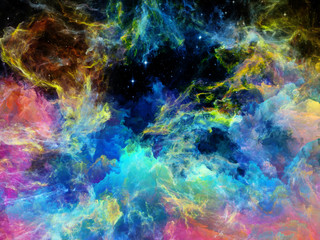 Obraz na płótnie Canvas Visualization of Space Nebula