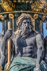 Naklejka premium Fontaines de la Concorde (1840) on Place Concorde in Paris.