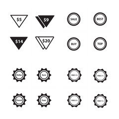 Price label set triangle style set