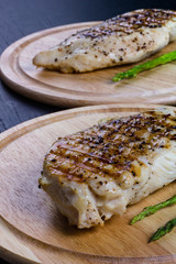 Grilled chicken fillet.