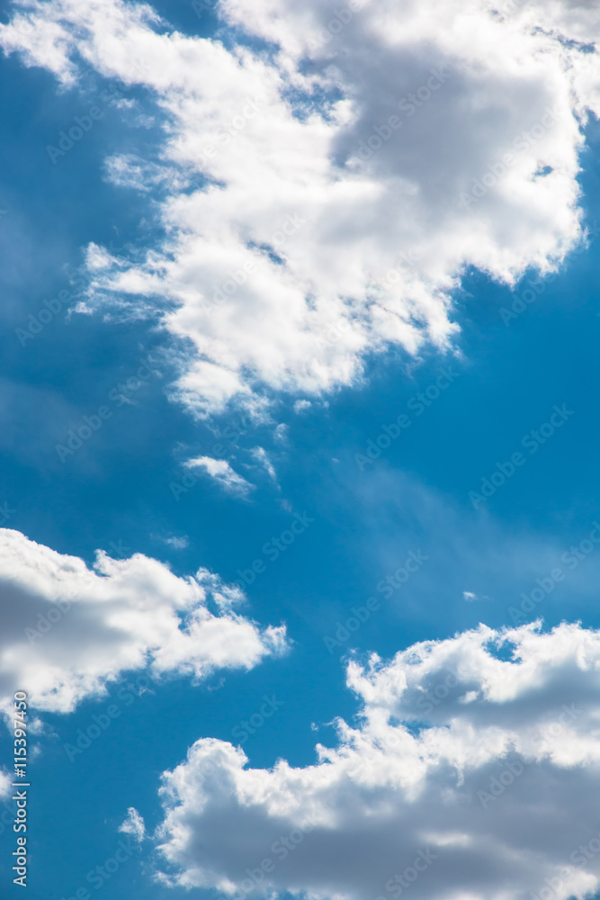 Wall mural abstract background with bokeh defocused beautiful flame clouds in the sky