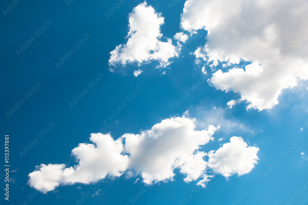 Wall mural abstract background with bokeh defocused beautiful flame clouds in the sky