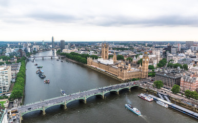 ロンドン　テムズ川沿いの風景