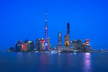 Obraz na płótnie Canvas Shanghai & Blue Hour