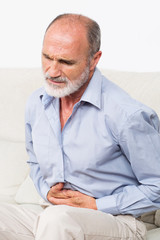 Elderly man with stomachache