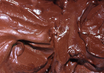 Detail of an artisan ice cream of chocolte