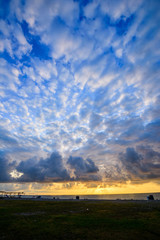 Obraz na płótnie Canvas Spectacular sunset clouds over the Black Sea, Batumi