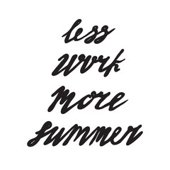 Summer card poster, emblem, quote.