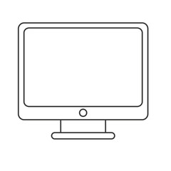 computer monitor screen icon isolated vector illustration
