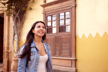 Girl with wind in her hair