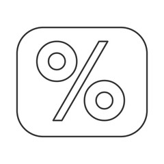 percentage symbol financial flat icon isolated vector illustration