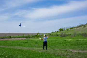 Little boy with a kite