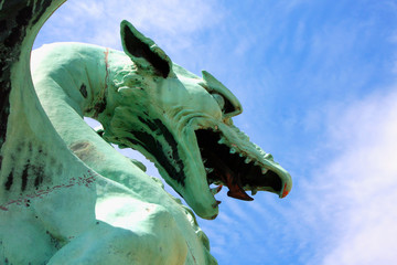 Green dragon in Ljubljana - Slovenia