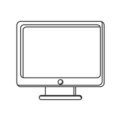 computer monitor screen icon isolated vector illustration
