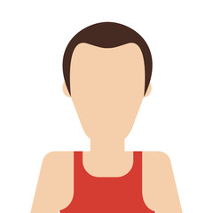 man young casual wear sport avatar isolated vector illustration