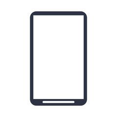 smartphone phone mobile flat icon isolated vector illustration