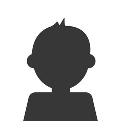 Kid avatar boy icon isolated vector illustration