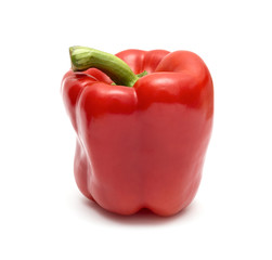 Sweet red pepper isolated on white background cutout