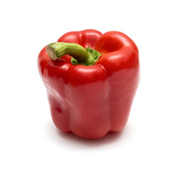 Sweet red pepper isolated on white background cutout