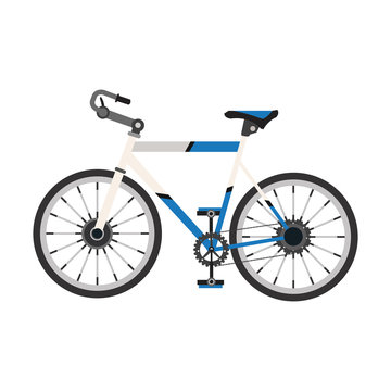 flat design detailed bike icon vector illustration