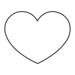 flat design line heart icon vector illustration