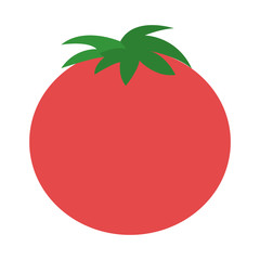 flat design whole tomato icon vector illustration