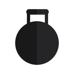 flat design kettlebell weight icon vector illustration