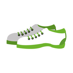 flat design pair of sneakers icon vector illustration