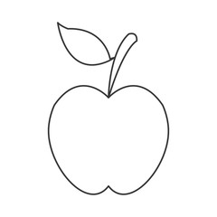 flat design whole apple icon vector illustration