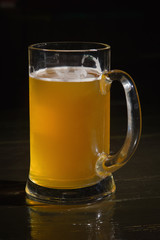 Glass of light beer