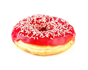 Tasty donut, isolated on white