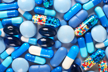 Background of color pills
