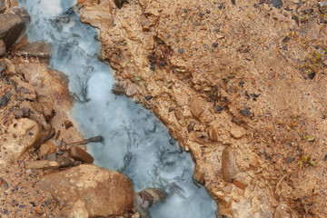 Country muddy ground after rain
