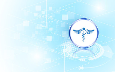 abstract medical health care logo icon design innovation concept background