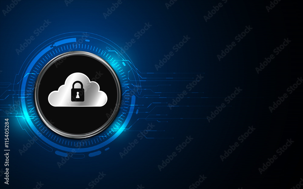 Poster abstract technology network connection security sign innovation concept background