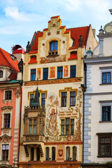 Fototapeta na wymiar Traditional architecture in Old Town square, Prague, Czech Republic