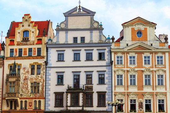 Traditional architecture in Old Town square, Prague, Czech Republic