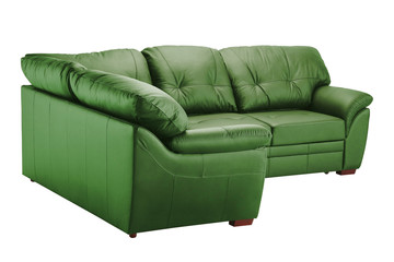 Leather sofa isolated