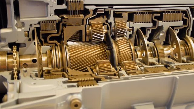 The internal structure of the 8-speed automatic transmission