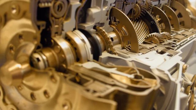 The internal structure of the 8-speed automatic transmission