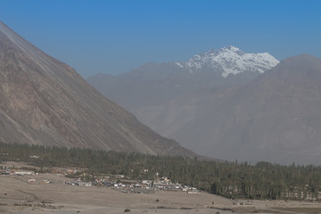mountain and little desert view in Leh, India