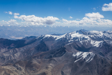 Fototapeta na wymiar Himalaya mountains under clouds