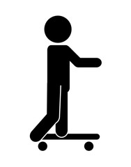 skateboard sport isolated icon design